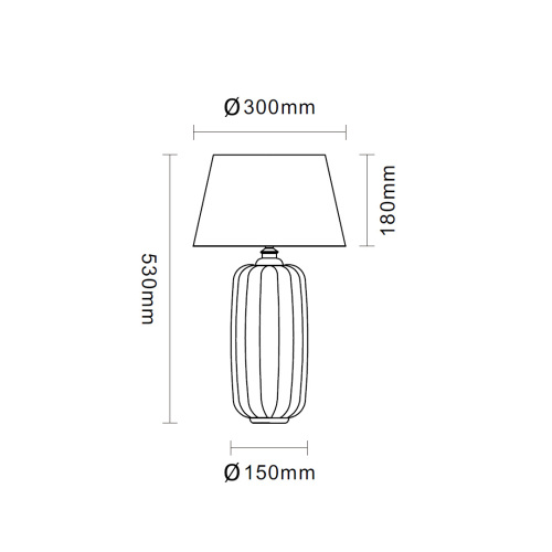 Abajur de mesa de cerâmica de cor gradiente alto