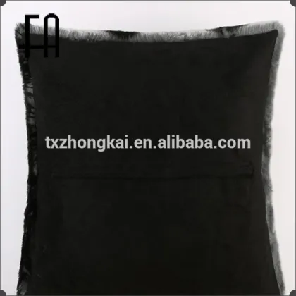 Factory direct wholesale price rex rabbit fur pillow case /real rex fur pillow cover