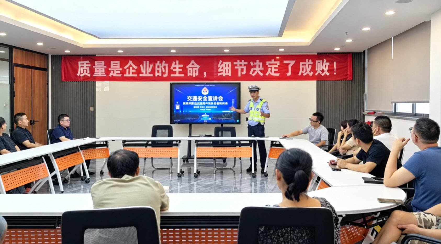 Traffic police talk about traffic safety