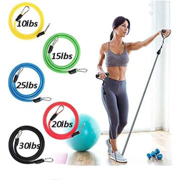 11pcs exercise fitness reistance band set