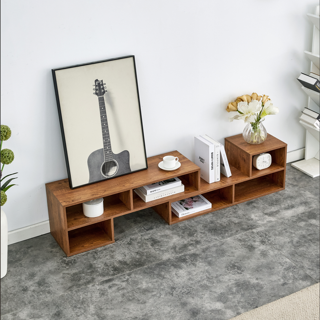 Elegant Latest TV Cabinet with Wooden Finish