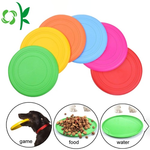 Mainan Bola Berkualitas baik Pet Mainan Silicone Frisbee