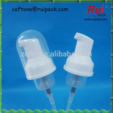 plastic foam soap pump, 30mm PP foaming dispenser with plastic foam pump bottle