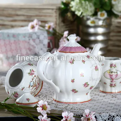 Elegant New Bone China Tea Sugar Creamer Pots
