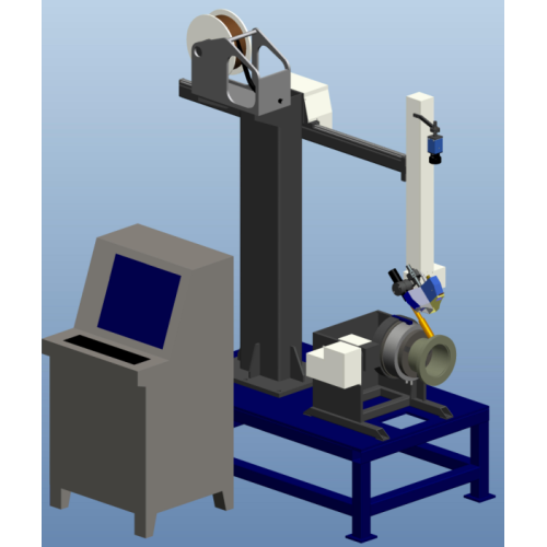 Robô de Solda Automática com Flange Redonda