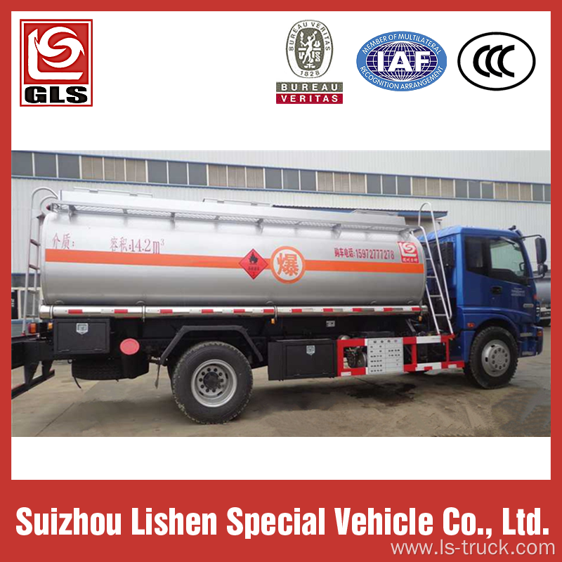 Auman 14000L Carbon Steel Oil Tank Truck