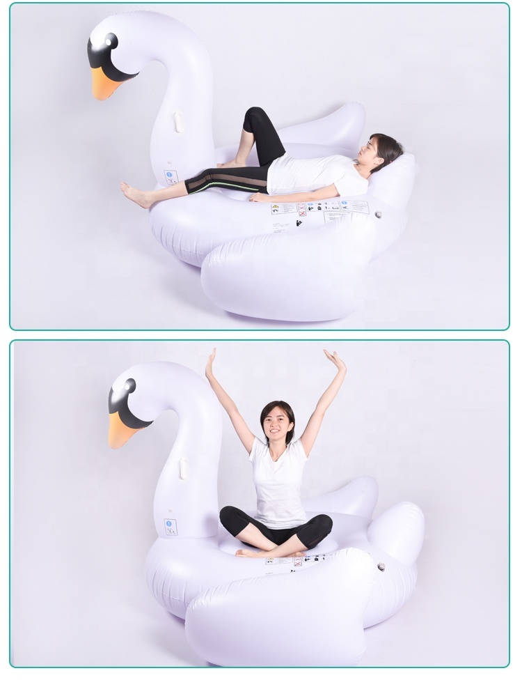 Customized Large white Swan Pool Float Adults Floats