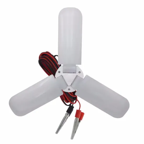 DC12V/24V/36V Folding LED Bulb Light with Clip: Energy-Saving Option for Night Markets, Outdoor Warehouses, Barns, and Backyards