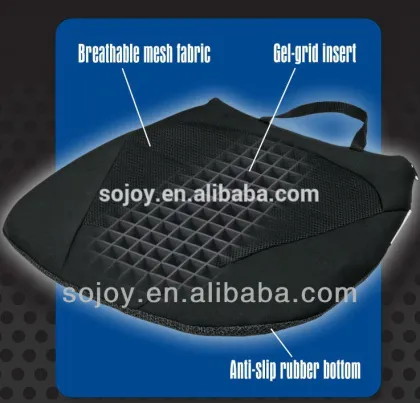 Sojoy Portable Anti-Slip Black Gel Cooling Seat Cushion