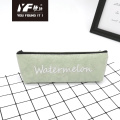 Custom simple solid color embroidery washable pencil case