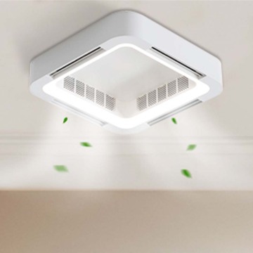 Smart Bladeless Ceiling Fan Light with LED Remote Control