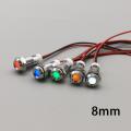 1 PCS 6mm 8mm 10mm Waterproof IP67 Metal LED Warning Indicator Light Signal Lamp Pilot Wire 6V 12V 24V 220V