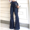 Denim Ripped Pants Flare Jeans for Women Manufactory