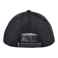 Black corduroy voorgesneden honkbalpet