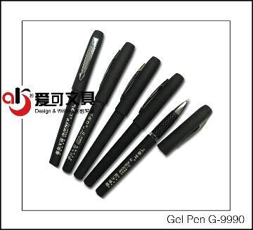 high quality gel ink pen with rubber  wrapped
