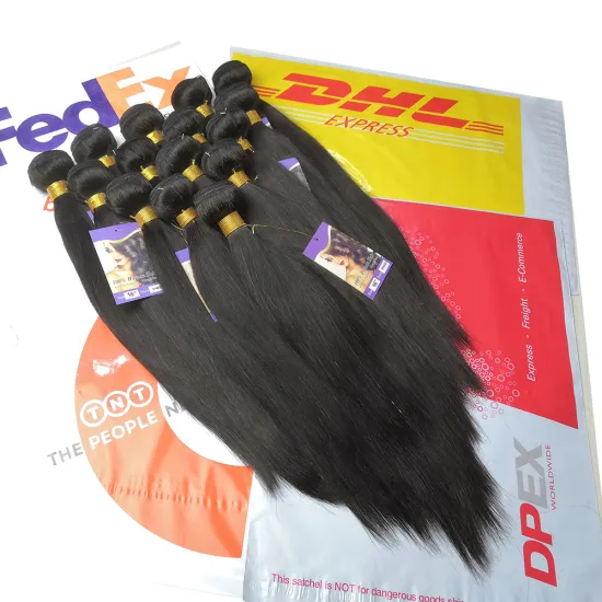 Hot sale 100% unprocessed virgin Brazilian hair extension silky straight real raw  hair