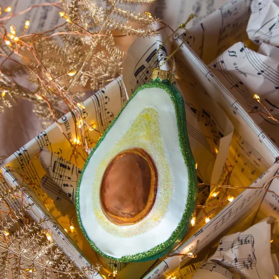 avocado glass decoration christmas hanging tree decoration
