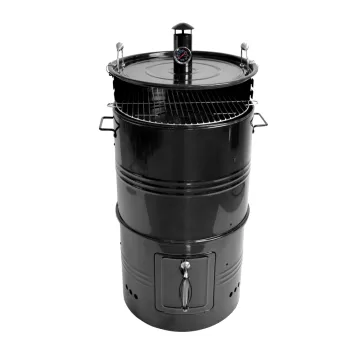 Vertical Barrel Charcoal BBQ: Multi-Function Meat Smoker and Grill