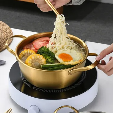 Stainless Steel Korean Style Instant Noodle Pot for Household Cooking