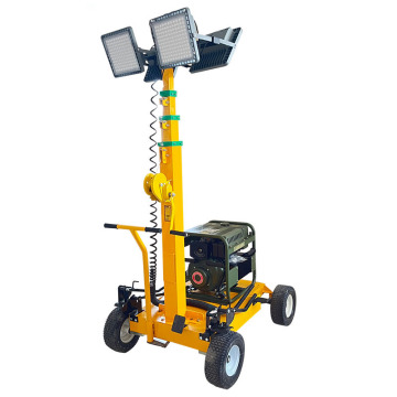 LED Portable Trailer Lighting Tower with 4x100W Air Cooled Diesel Lamp