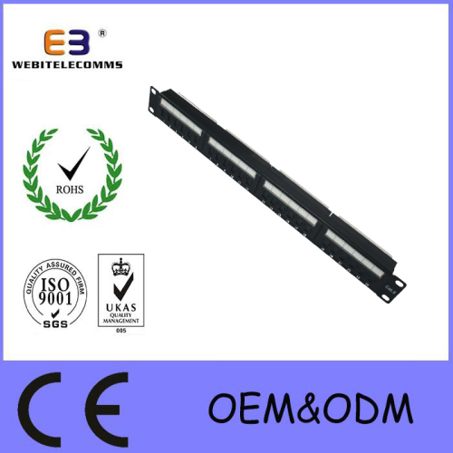 19 Inch 1u CAT6 Class E 1g UTP Patch Panel Without Bracket, Vertical Version Grey