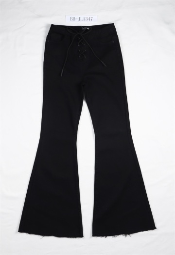 String Ladies Jeans Black Jeans