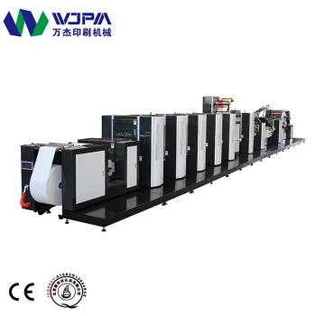 Roll to Roll Narrow Web Semi Rotary Offset Sticker Label Printing Machine