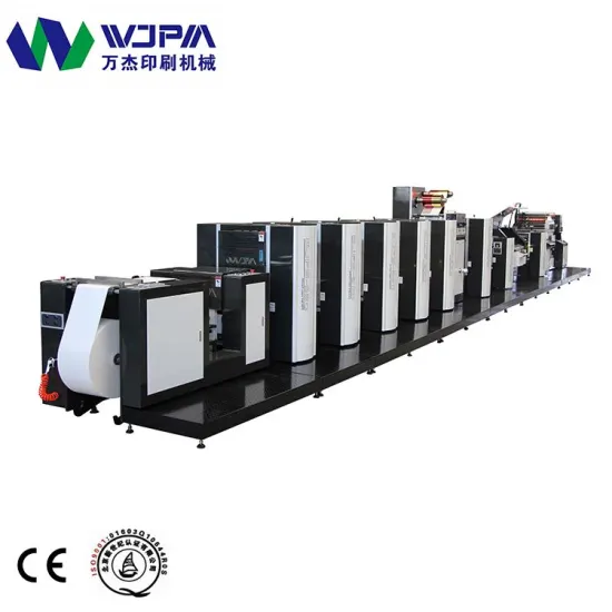 Roll to Roll Narrow Web Semi Rotary Offset Sticker Label Printing Machine