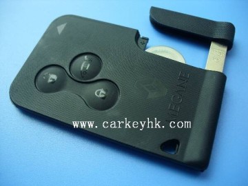 SHOCK PRICE &Aftermarket Renault Megane smart card 3 button with key blade 433Mhz ID46 chip for renault scenic 1