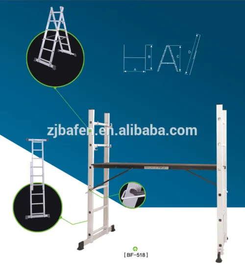 Easy Erect Mobile Folding Aluminum Scaffolding Ladder