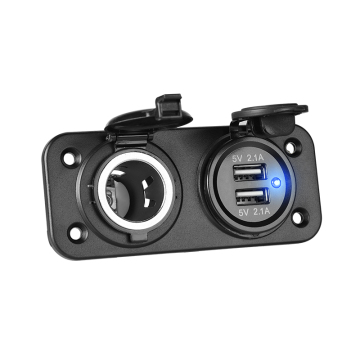 Oem Price Cigarette Lighter Socket Panel Mounting Plate 120-250W 5V2.1A 12V Usb Charger