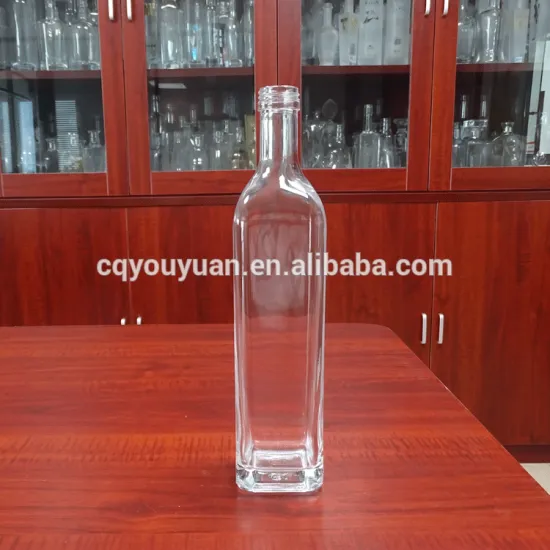 High end 750ml transparent glass oil bottle suppliers