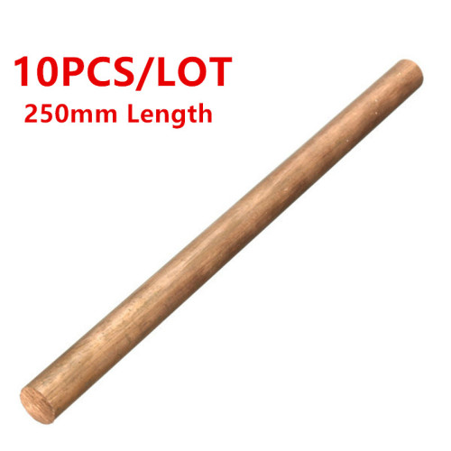 10pcs/lot 3mm Diameter Copper Round Bar Rod Milling Welding Metalworking 250mm Length
