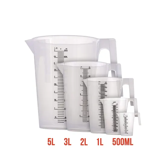 128oz One Gallon Measure Pitcher: Durable Food Grade with High Chemical Resistance and Convenient Conversion Chart