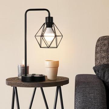 Industrial Table Lamp with Charging Ports