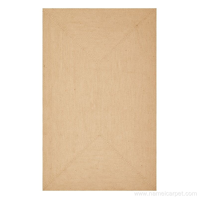 plain colour Natural fiber jute rugs carpets