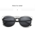 Customized Polarized Cat Eye Women'S Clip On Sunglasses