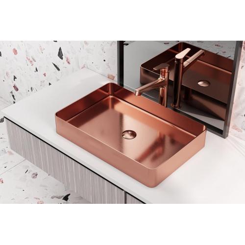 Meiao Gold Stainless Steel Bathroom Countertop Basin