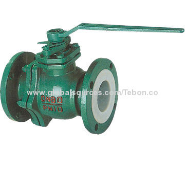 Line with fluorine ball valve