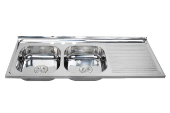1.2m drawing press stainless steel in kitchen sink / double bowl single drain board