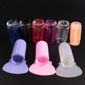 2021 New Silicone Clear Nail Art Stamper with Scraper
