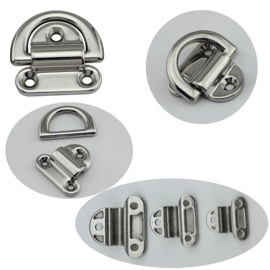 Marine Hardware tie down folding eye pad stainless steel 316