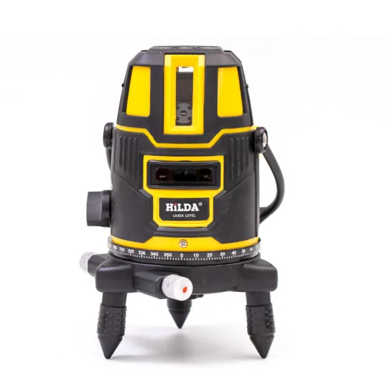 Professional Yellow Mini Auto Leveler with 5 Lines, 3D Red Laser and 360° Rotary Cross Line Function for Tiling Precision