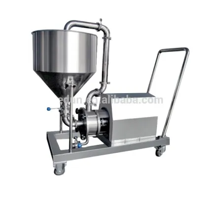 KEDUN Portable Industrial Food Emulsifier Pump Mixer with Hopper