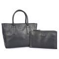 Women Voyager Small Crossgrain Leather Tote Bag