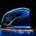 Parede de cortina de água externa LED decoração de jardim