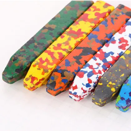 Rainbow Camouflage Color Wax Crayons for Children