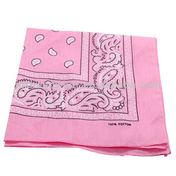 Unisex 100% Cotton Hip-hop Bandanas Head Scarf Made in China