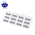 Logo personnalisé PVC Étiquette rectangle Sticker imperméable