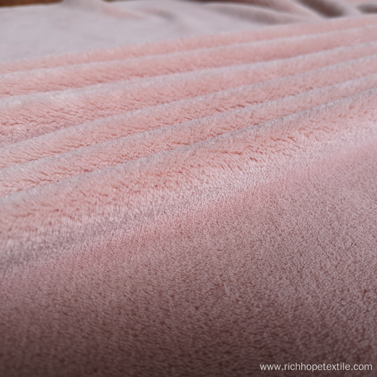100% Polyester Solid Coral Minky Fleece Fabric